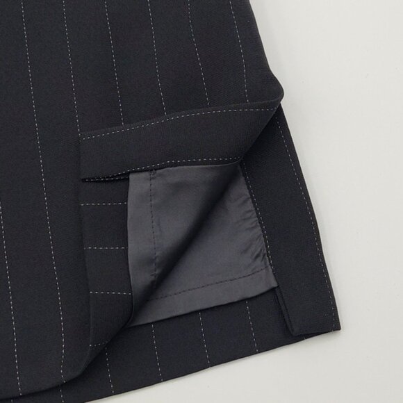Tahari ASL Suit Skirt Separates Pinstripe Black White Career Academia 4P - Picture 4 of 9
